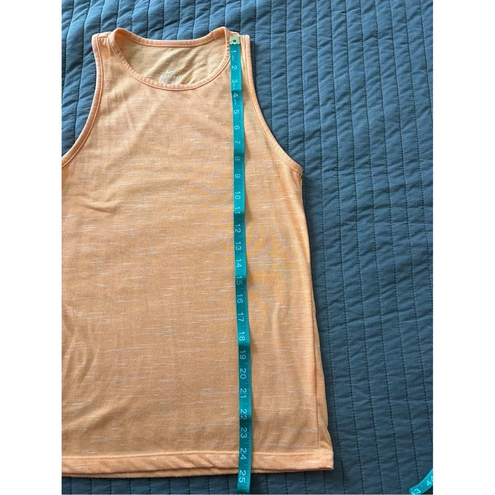 Nike Dri-FIT Womens XS Orange Heathered Training Tank Top Running Gym Shirt